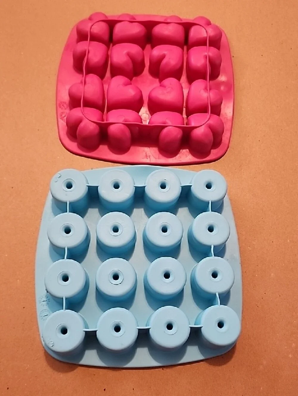 IKEA Pink Heart and Blue Pop Silicone Mold Set